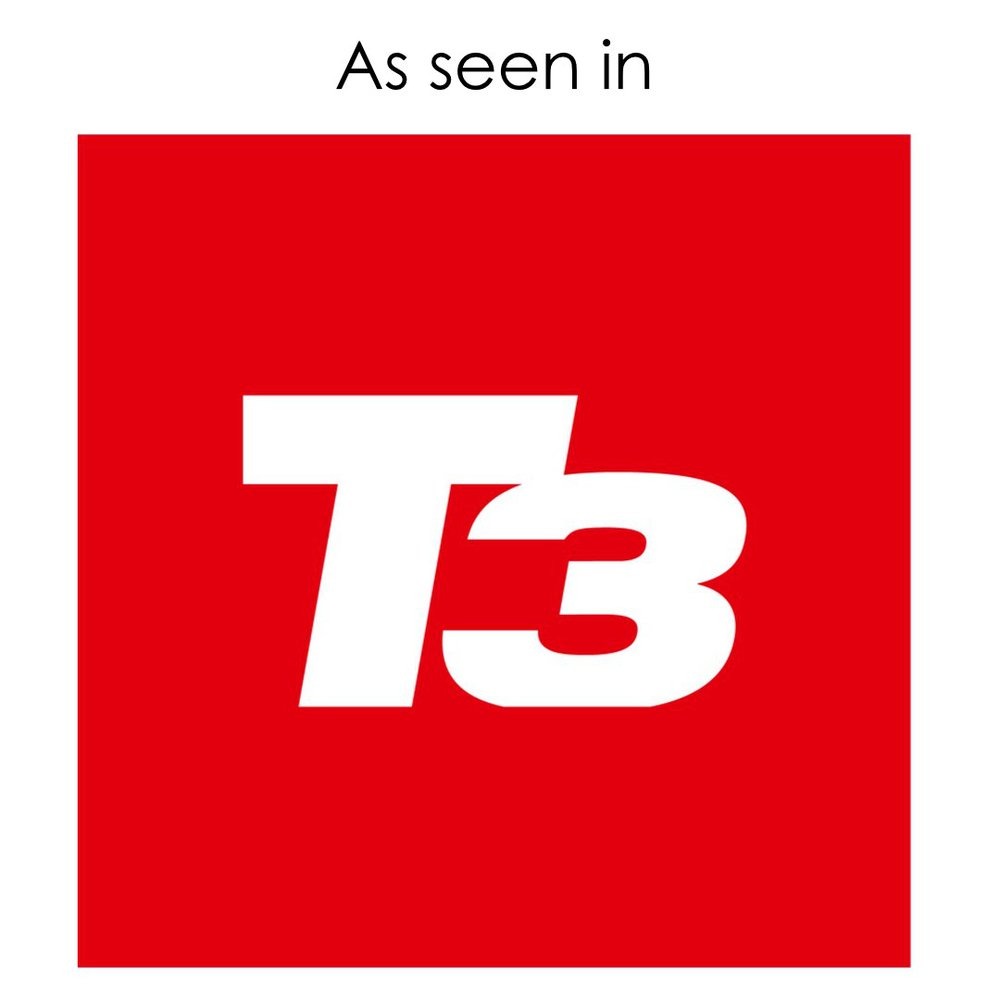 Graphic text reading "As seen in T3"
