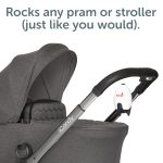 Rockit fitted to a stroller on the inside of the handle